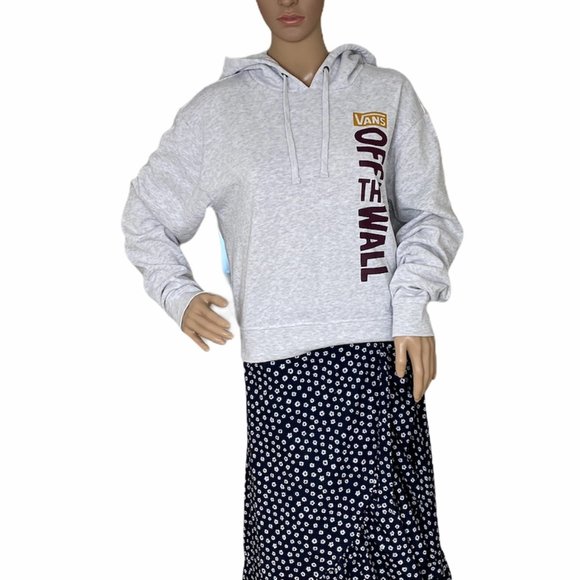 VANS Sidewall Stamp Off The Wall Grey Hoodie W VN0A5HJN15P - Picture 1 of 9
